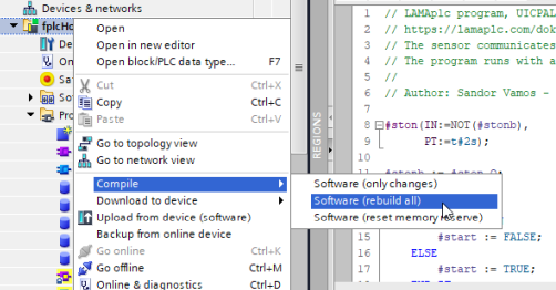 TIA SW compile all